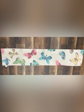 Split P Watercolor Butterfly Table Runner - 69”X14”